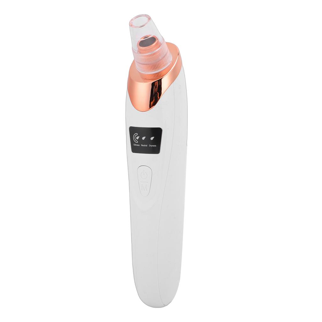 Pore Vacuum Blackhead Remover Whitehead Removal Pimple Extractor Pore Vacuum with LED Indicators 4 Nozzles 4 Pcs Needle