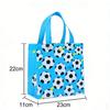 12Pcs Sports Football Theme Non Woven Gift Packing Bag Soccer Shopping Tote Bag for Kids Birthday Baby Shower Party Decoration