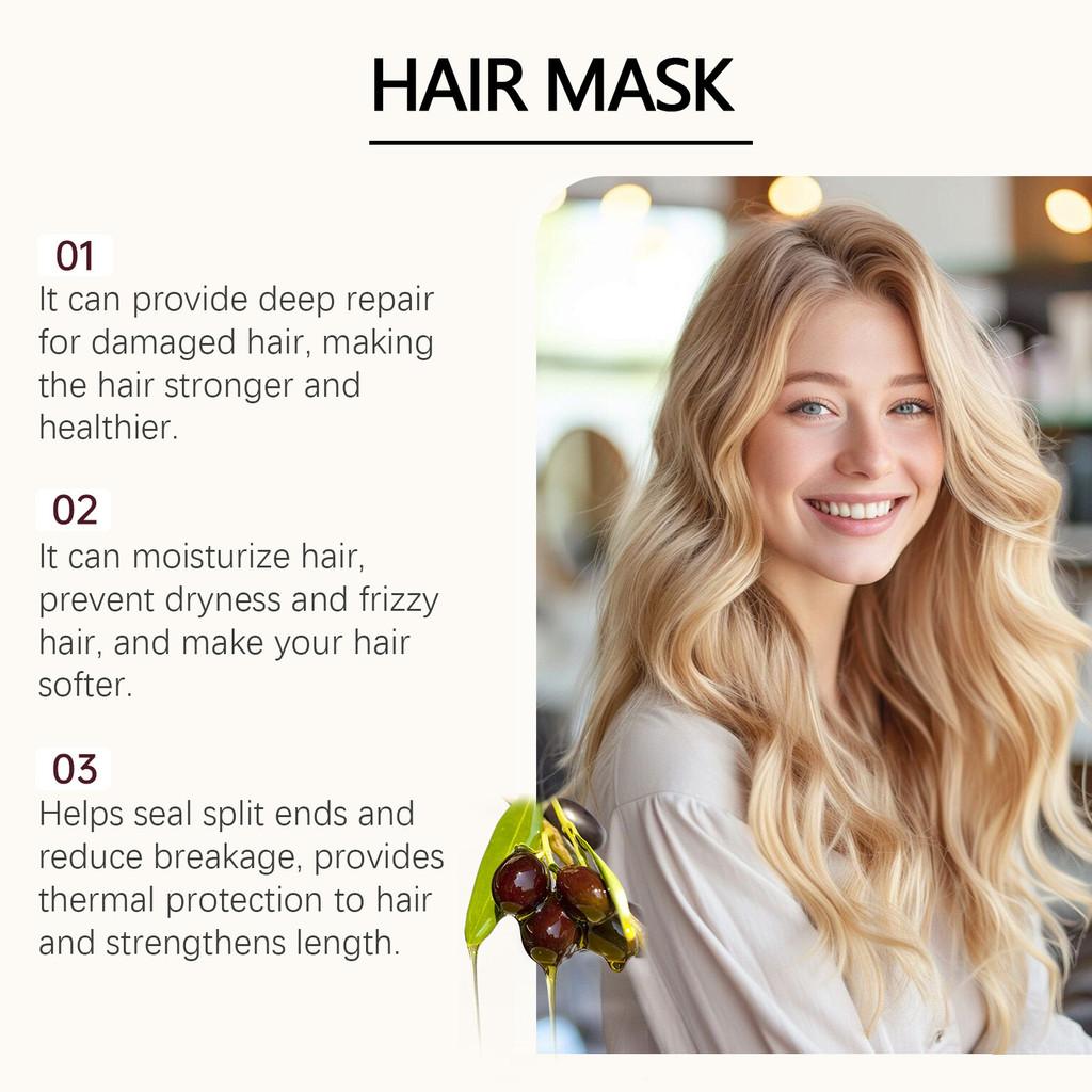 Eelhoe Nourishing Heat Protection Leave In Hair Mask For Dry Split Ends Smooth Shine