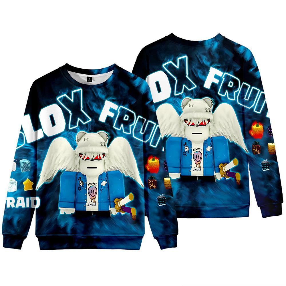 15 Colors Women Men's BLOX Print Hoodies Round Neck Sweatshirts Man Travel Pullover Male Top Streetwear Outdoor Tracksuit