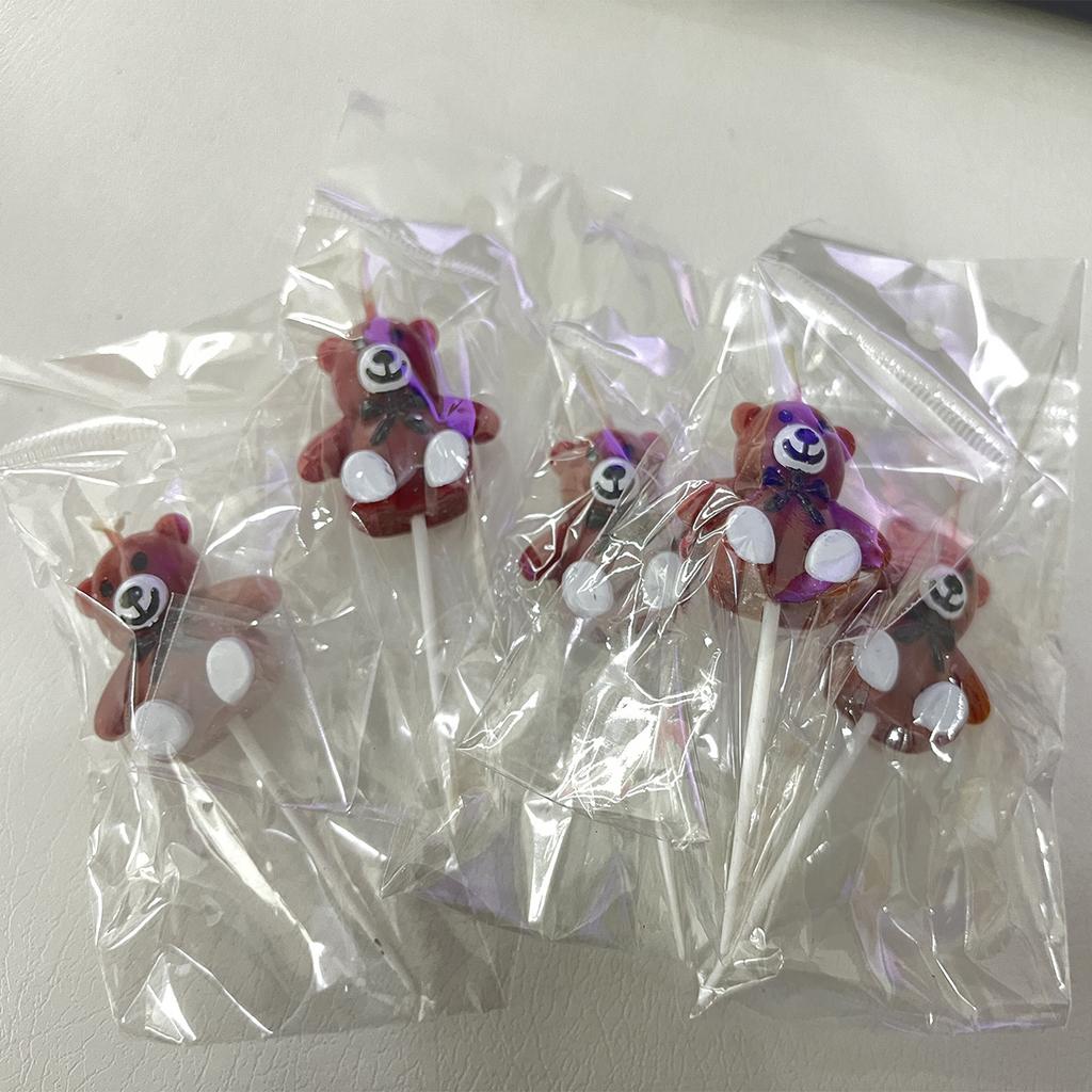 Bear Birthday Candles Cute Bear with Birthday Hat Candles Cartoon Bear Candles for Birthday Cake Decoration Wedding Bear Candles