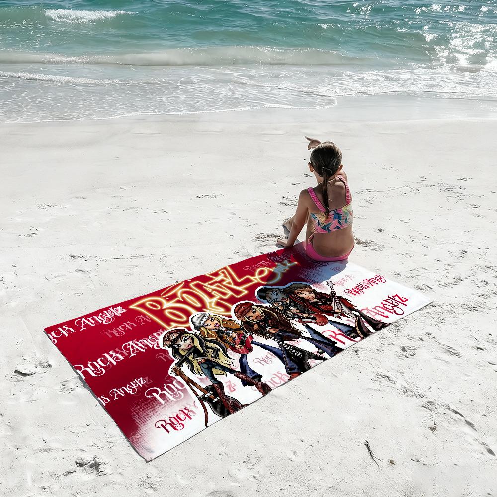 Fashion Doll B-Bratz-S Y2K Towel Quick Dry Absorbent Beach Towel for Sports, Fitness, Swimming and Outdoor Activities