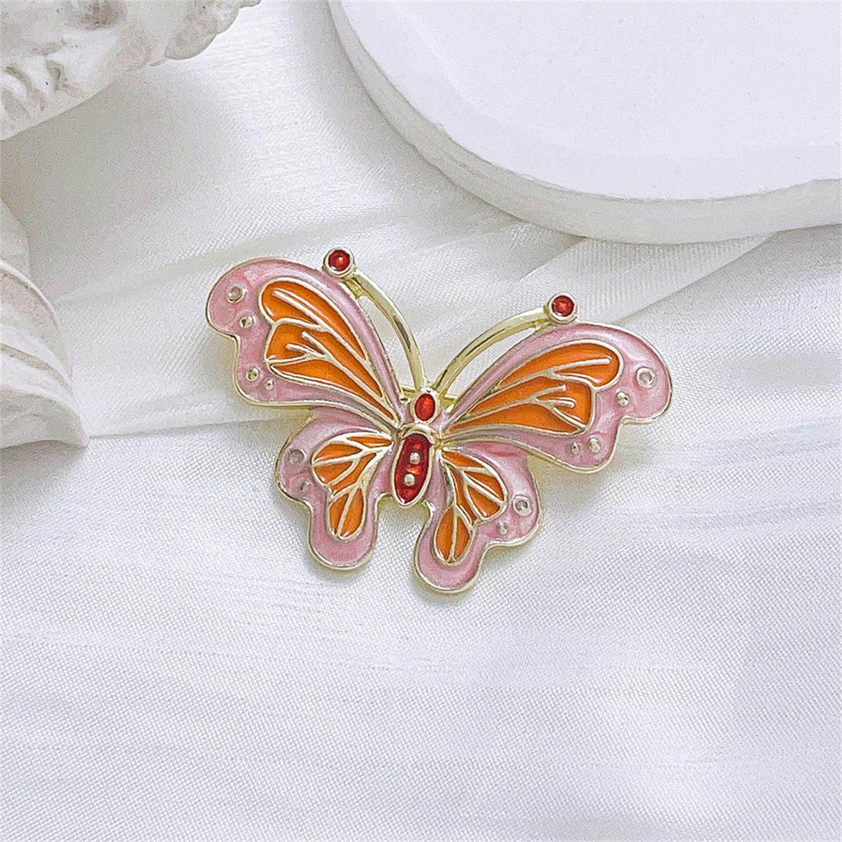 Vintage Elegant Butterfly Brooch Romantic Trendy Pin Classical Y2K Jewelry Accessories Party Festival Birthday Gift Souvenir