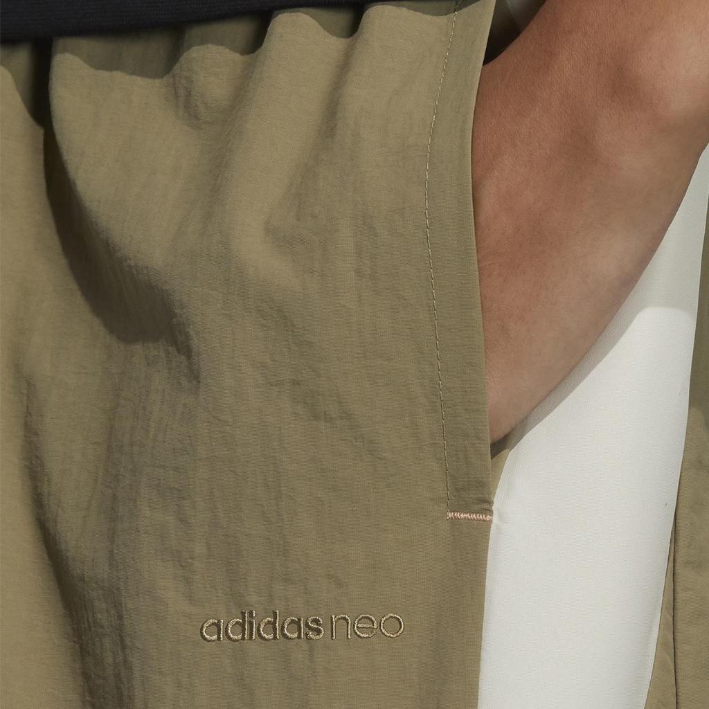 adidas Neo Vintage Stripe Print Color Block Cropped Sports Pants Women Bottoms Olive HG1615