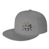 Rasta Lion Of Judah Flat Brim Baseball Cap Men'S And Women'S Adjustable Hat Black