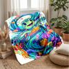 Ocean Adventure Turtle 3 Theme Blanket Lightweight Warm Flannel Blanket Decorative Throw Blanket for Home Decoration