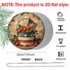 2D Flat, 1pc Retro American-Style Strawberry Basket Wall Art- Rustic Aluminum Metal Sign with Patriotic Stars And Stripes Pattern, Indoor/Outdoor