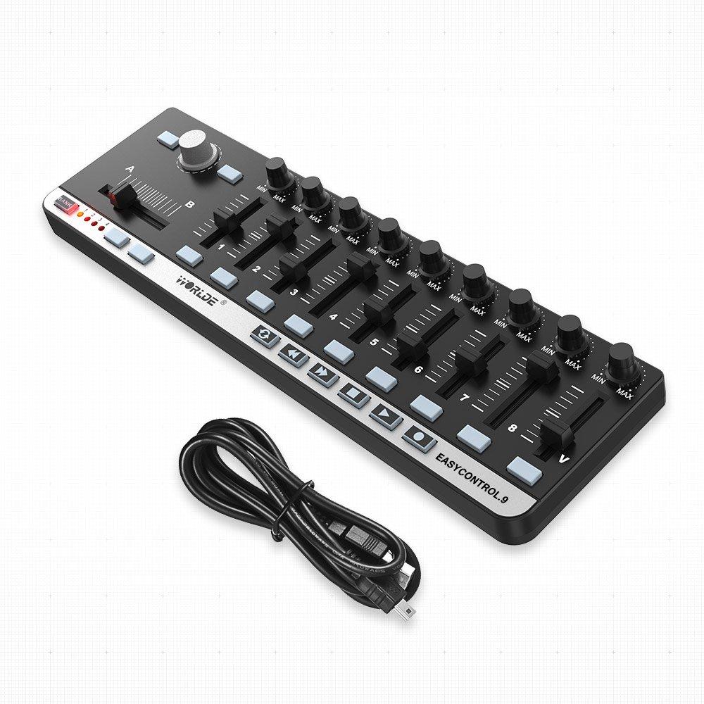 Btuty Portable Mini USB 9 Slimline Control MIDI Controller Keyboard Controller