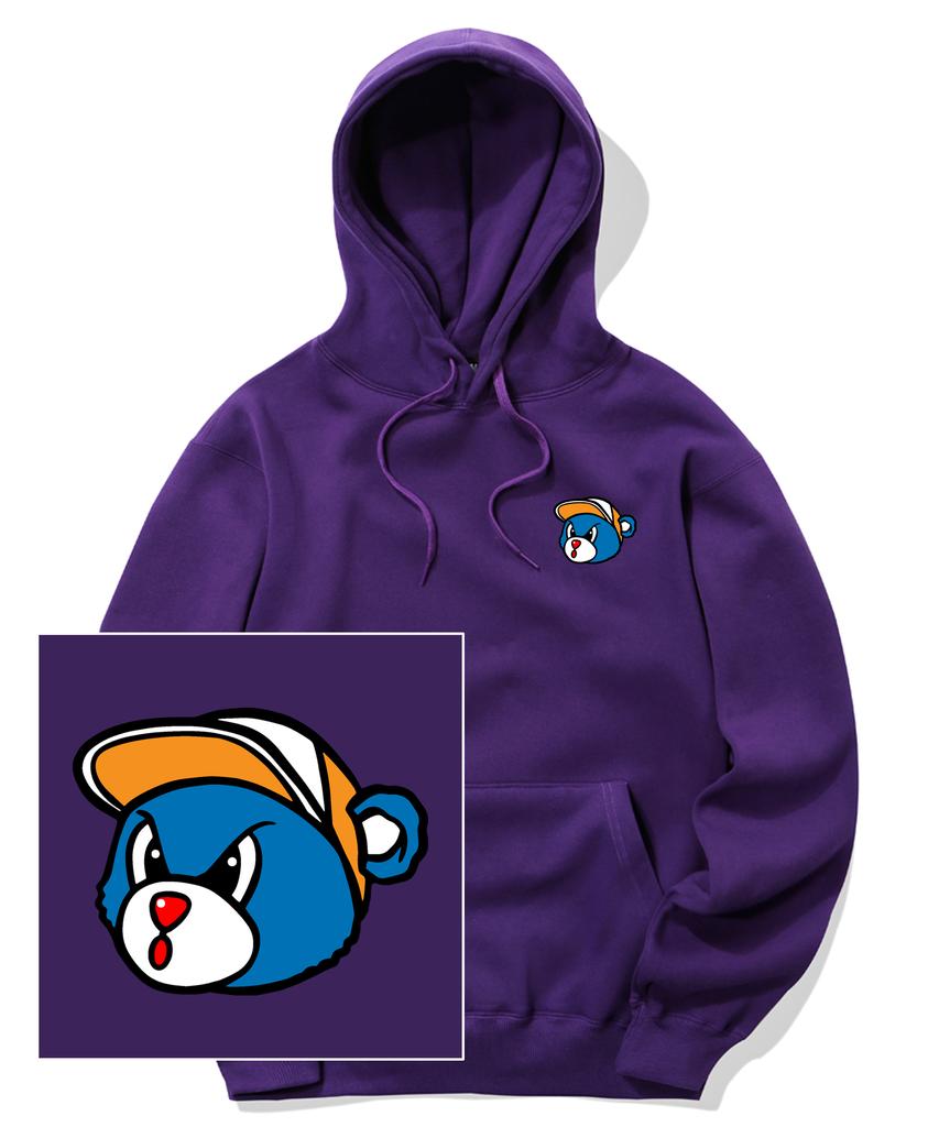 Blue Bear Logo Hoodie - Purple