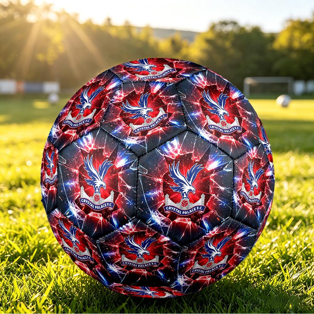 Crystal Palace FootballPrinted Size 5 Soccer Botball, Anti Slip Adult Match Football Souvenir for Football Fans