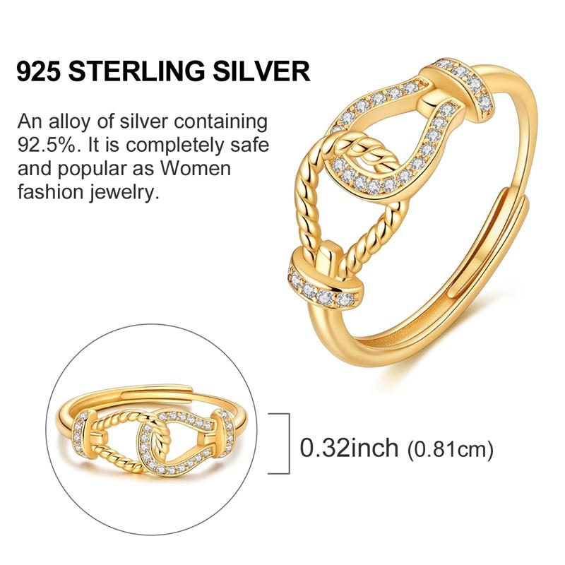 Copper Golden Collection Open Ring Authentic Star Shape Moon Zircon Wedding Anniversary Rings Jewellery Gift Ideal For Women