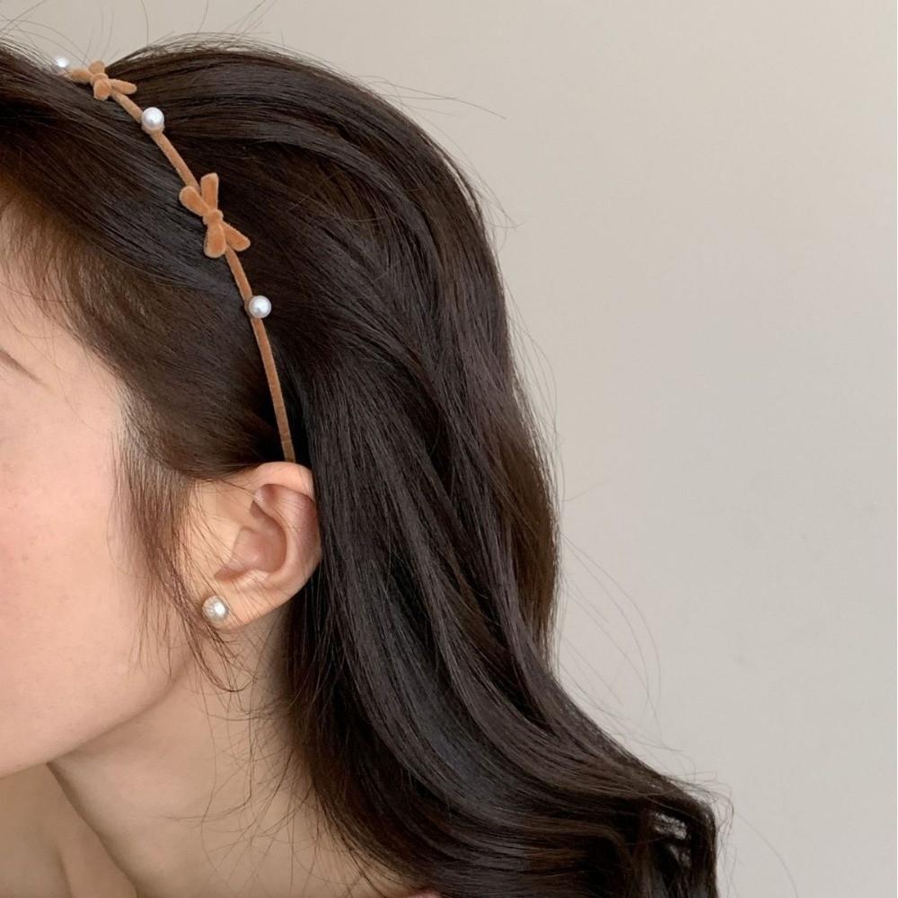 Plush Bow Hairband Zinc Zinc Alloy Women Hair Hoop Fashion Flower Headband  Ladies