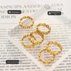 Minimalist European Gold-Plated Titanium Steel Link Ring for Men & Women