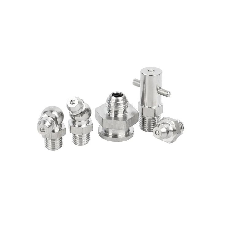 Metric & Imperial Thread Zerk Grease Fittings 304 Stainless Steel Straight Elbow Grease Nipple Lubrication Connector 10Pcs