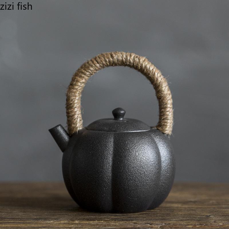 Vintage Handle Jug Ceramic Teapot Single Pot Tea Making Utensils Kung Fu TeaPot Tea Making Tools Tea Infuser Teaware Teapots