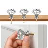 10Pcs/pack 30mm Clear Crystal Cabinet Knobs,Diamond Shape Dresser Pulls,Drawer Wardrobe Cupboard Handles,Furniture Door Hardware