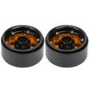 2Pcs 1.9 in RC Car Adhesivefree Aluminium Alloy Wheel Hub 8 Round Hole Accessory(black gold )