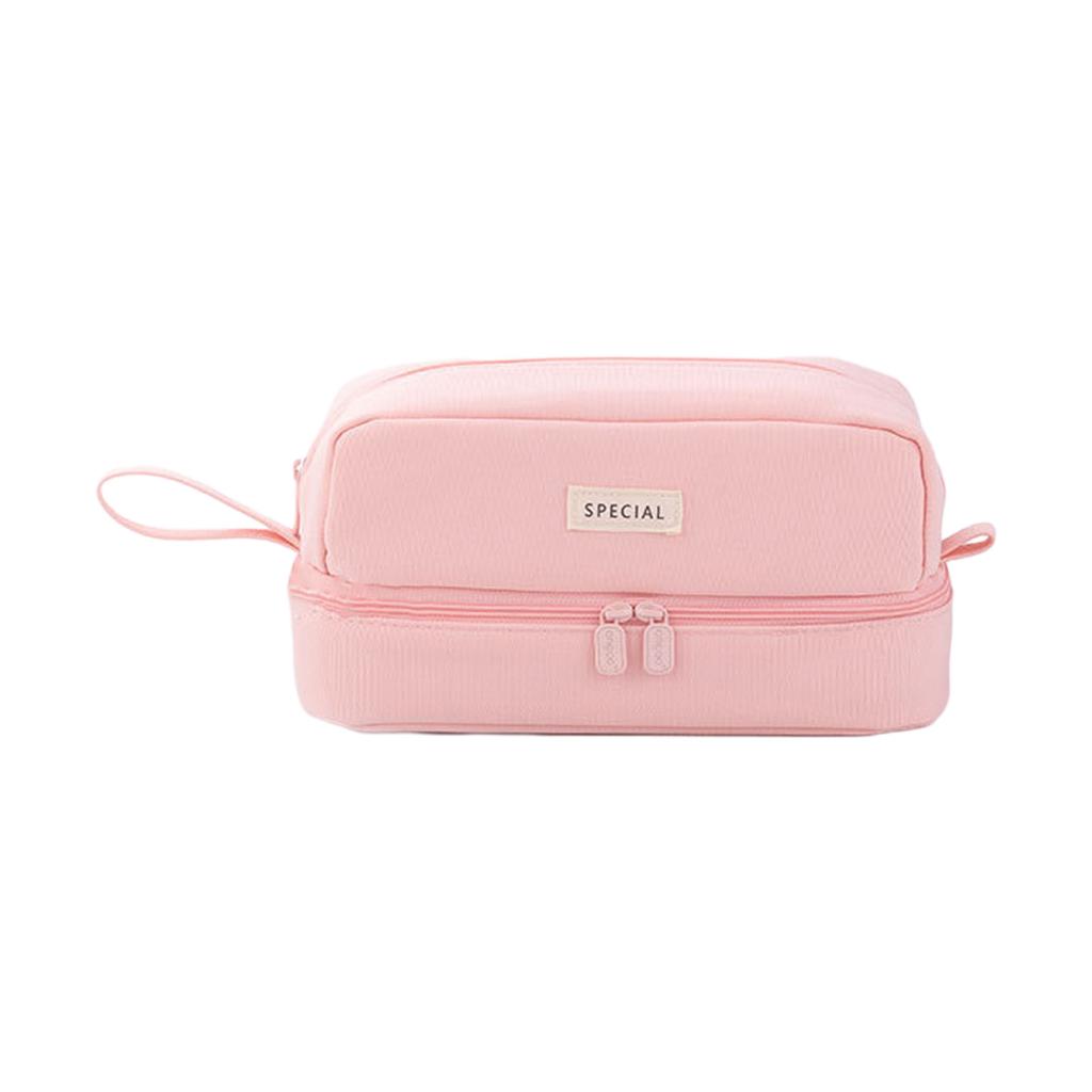 Estuche de Gran Capacidad Doble Capa Bolsa para Lápices Bolsa de Papelería para Niñas Niño