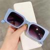 Vintage Beach/Travel Gradient Women'S Fashion Rectangle Leopard Sun Glasses Shades Square Sunglasses Uv400