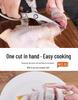 German-Style Multi-Functional Kitchen Shears: Strong Stainless Steel Scissors for Cutting Chicken Bones and Gutting Fish