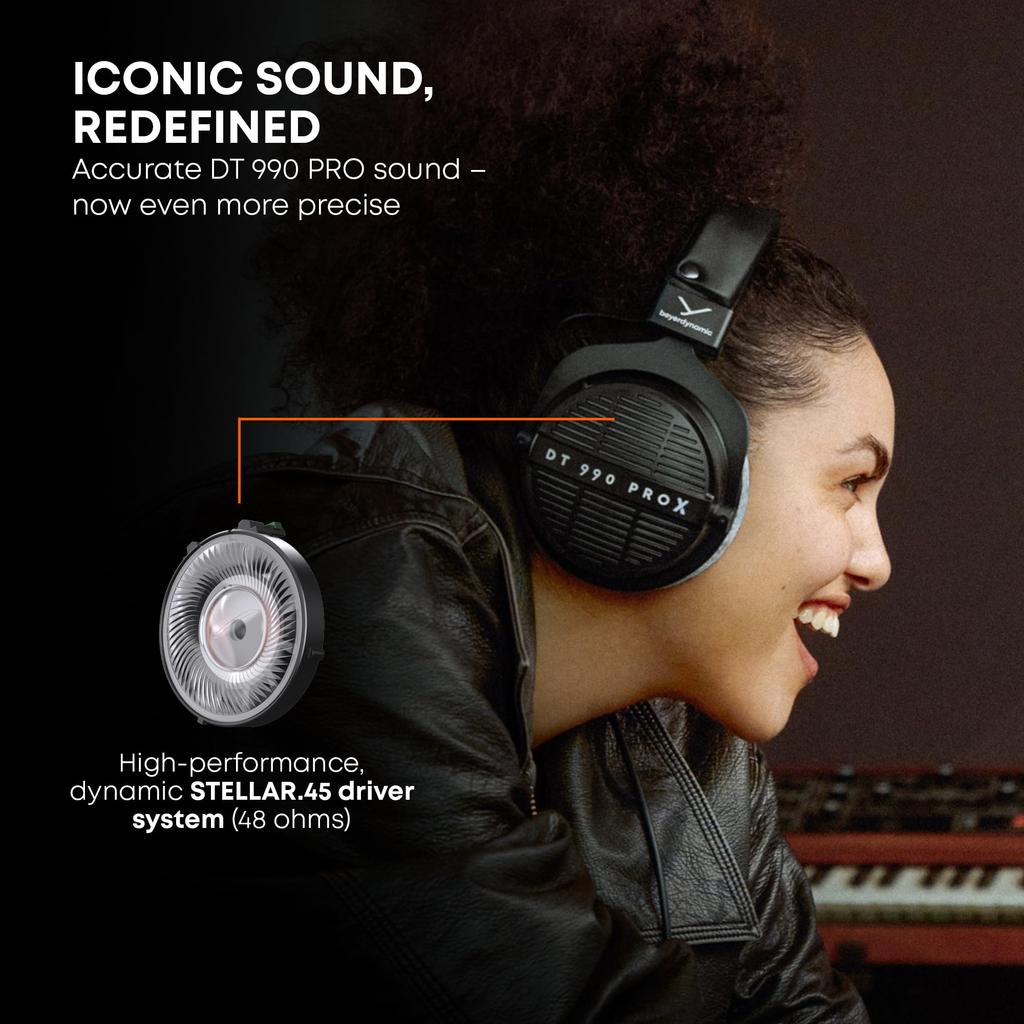 beyerdynamic DT 990 PRO X Monitor Wide Fidelity to Original Ideal for and Open-back Headphones, Over-ear, Soundstage, Sound, DTM, Streaming, Mixing,