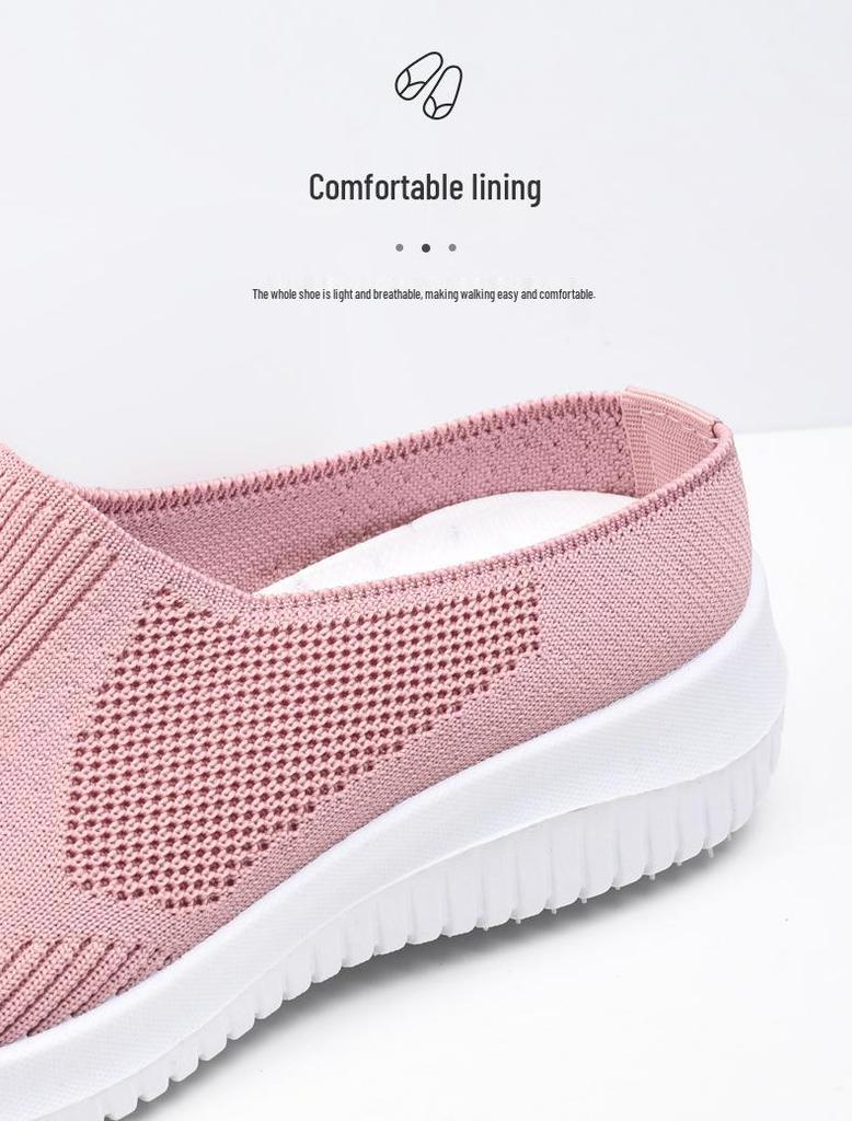 Plus Size Women's Breathable Flyknit Casual Shoes - Soft Sole 2025