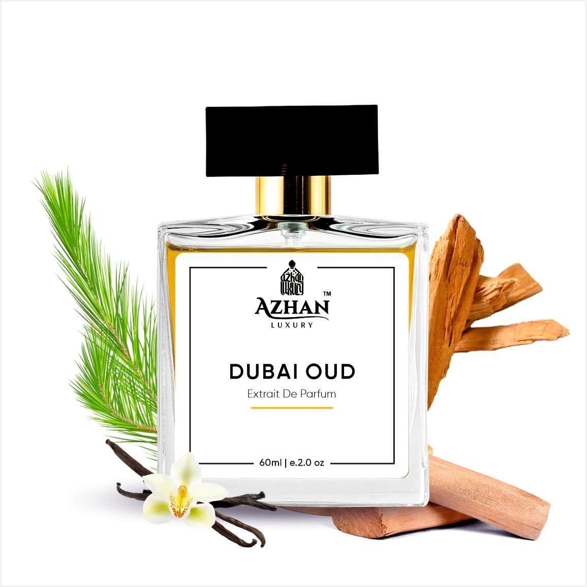 AZHANLUXURY ™ Dubai Oud Unisex Perfume | Warm Spicy Oud Aromatic | EDP Spray For Men & Women | Strong & Long Lasting Fragrance 60ML