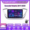 Android Car-Play Car Radio For Hyundai Solaris 2017-2020 Multimedia Player Head Unit Stereo GPS Navigation BT WIFI,2+64GB