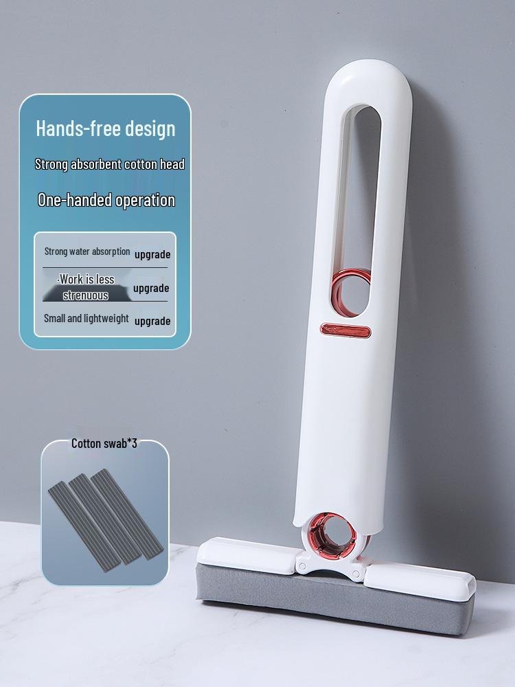 Compact Absorbent Sponge Mop: Handheld, Hands-Free, Multi-Purpose Cleaner for Desktops, Bathrooms, Tables, and More.