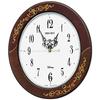 Seiko Clock Wall Character Adult Disney Mickey Mouse Minnie Radio Brown Arabesque Glossy Body X X FS510B Clock, Design, & Mouse, Controlled, Analog,
