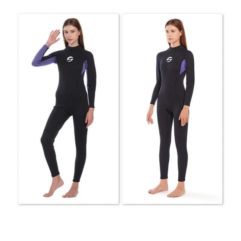 Womens 3mm Full Wetsuit Scuba Diving Snorkeling Surfing Swimming Warmth UV Protection