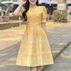 ZANZEA Women Casual Round Neck Summer Short Sleeve Print Dress