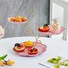 Suporte de Prato de Frutas de 3 Camadas Bandeja de Servir em Degraus Suporte de Cupcake em Degraus Prato para Cozinha