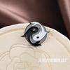 Original and Classic Chinese Style Yin and Yang Fish Taoist Clothing Decorative Brooch, Traditional Retro Personalized Alloy Spike Needle