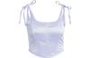 Originals Women'ss 3-Stripes Adicolor Corset Logo Print Casual Tank Top Purple JE3485