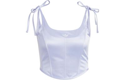 Originals Damen 3-Streifen Adicolor Korsett Logo-Print Lässiges Tanktop Lila JE3485