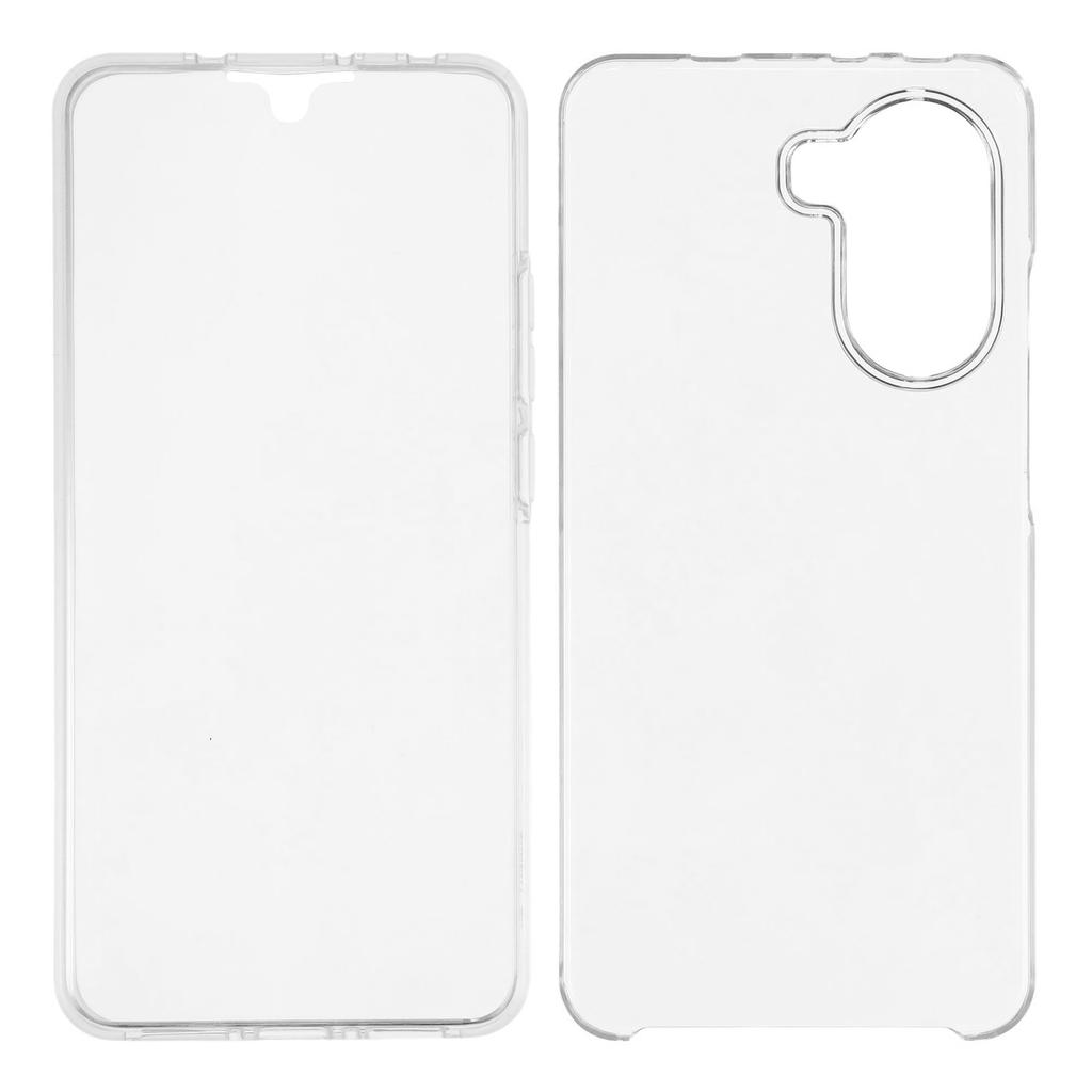 Phone Case For Xiaomi Poco X7 Pro 5G/Redmi Turbo 4 5G TPU Frame Clear Acrylic Back Cover with PET Film