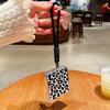 Leopard Print Lanyard Phone Case For Samsung Galaxy Z Flip 7 FE 6 5 4 3 5G Folding Hard PC Clear Cover For Samsung Z Flip7 Flip6