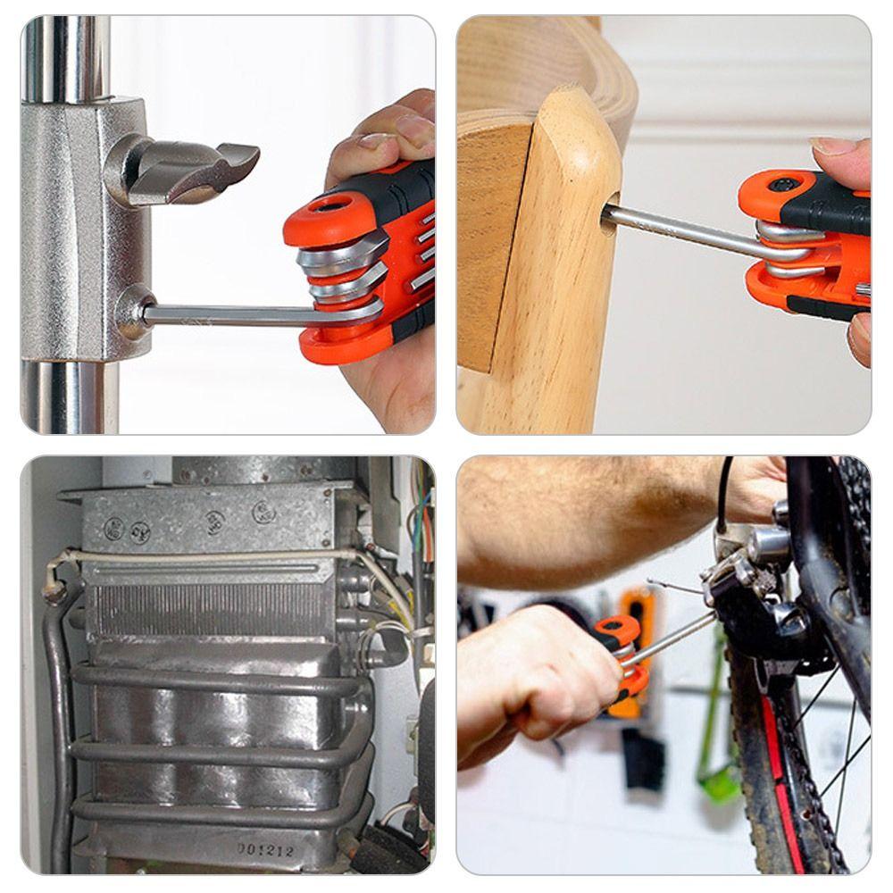 Durable 8 In 1 Multifunctional Hand Tool Hexagon Spanner Hexagonal Wrench Screwdriver Set