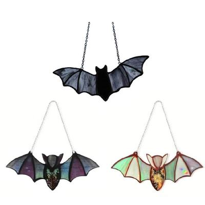 Bunte Halloween-Fledermaus Acryl Fenster Wandbehang Dekoration für Heimdekoration