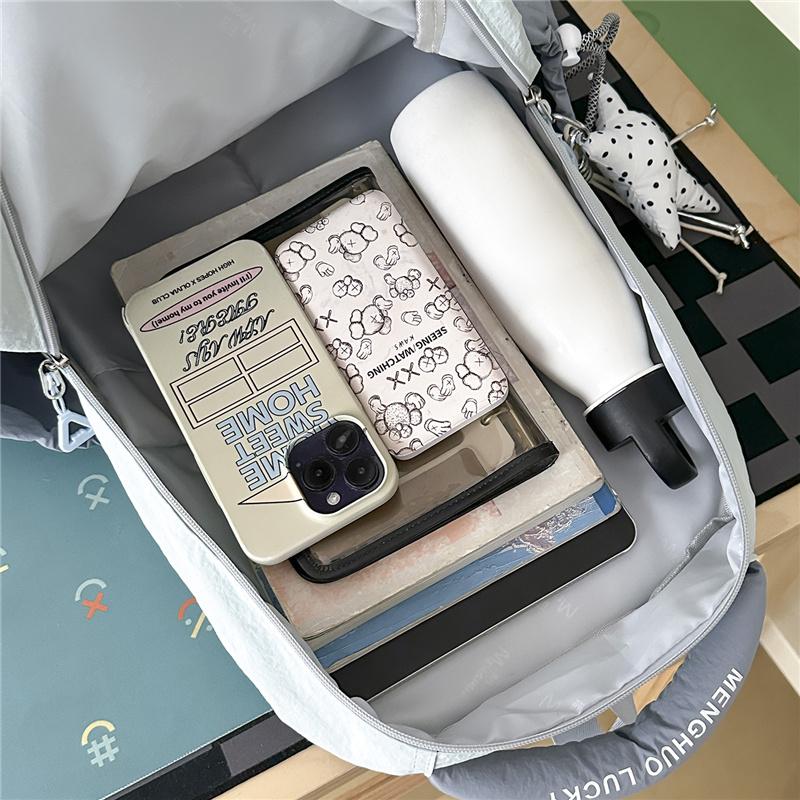 Junior High School Student Schoolbag Women's Backpack Color Contrast Backpack