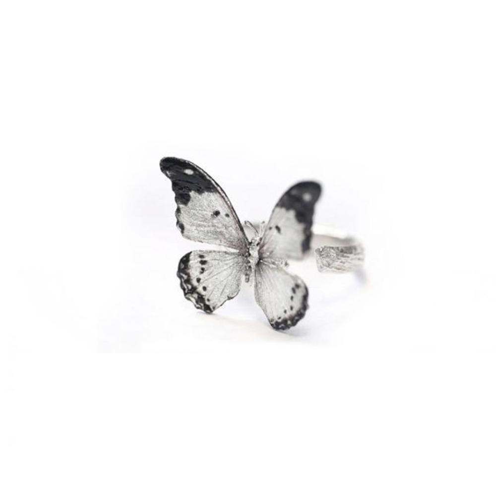 Vintage Dreamlike Butterfly Ring Forest Style Opening Ring Realistic Butterfly Ring  Women Men