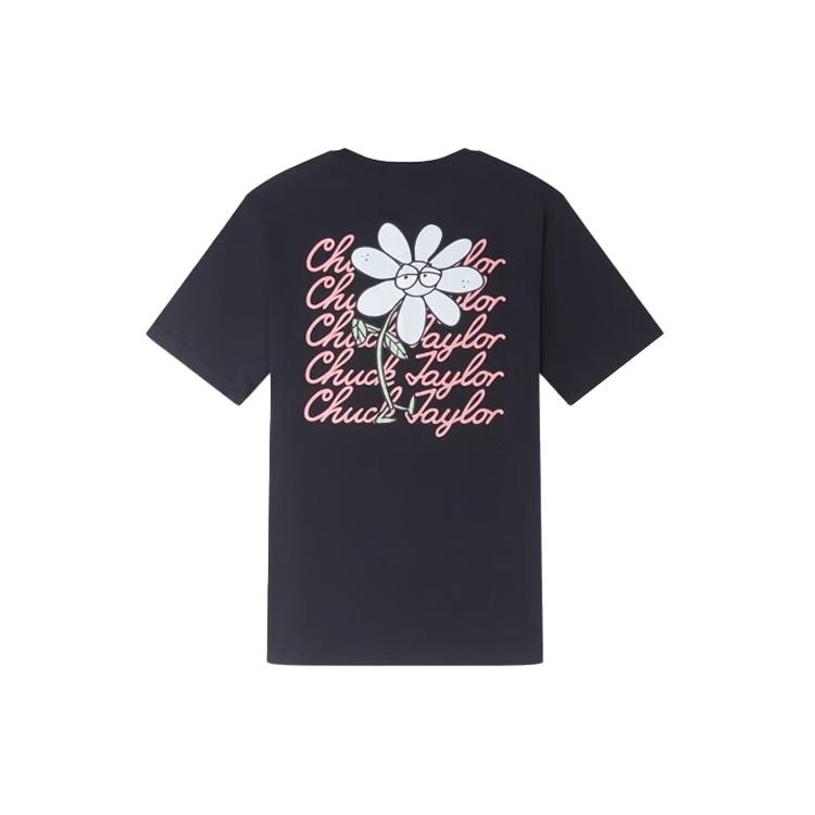 

New Converse T Shirts Unisex Black 10025433-A02 XXS