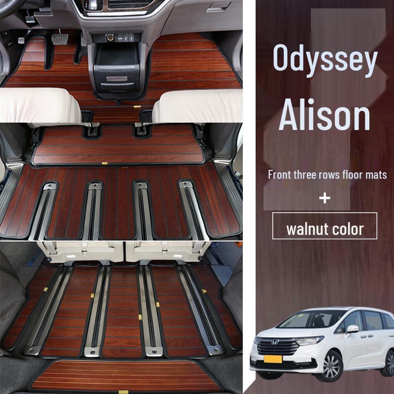 Solid Wood Floor Mats for 2022 Honda Odyssey Elysion 7-Seater, Fully Enclosed