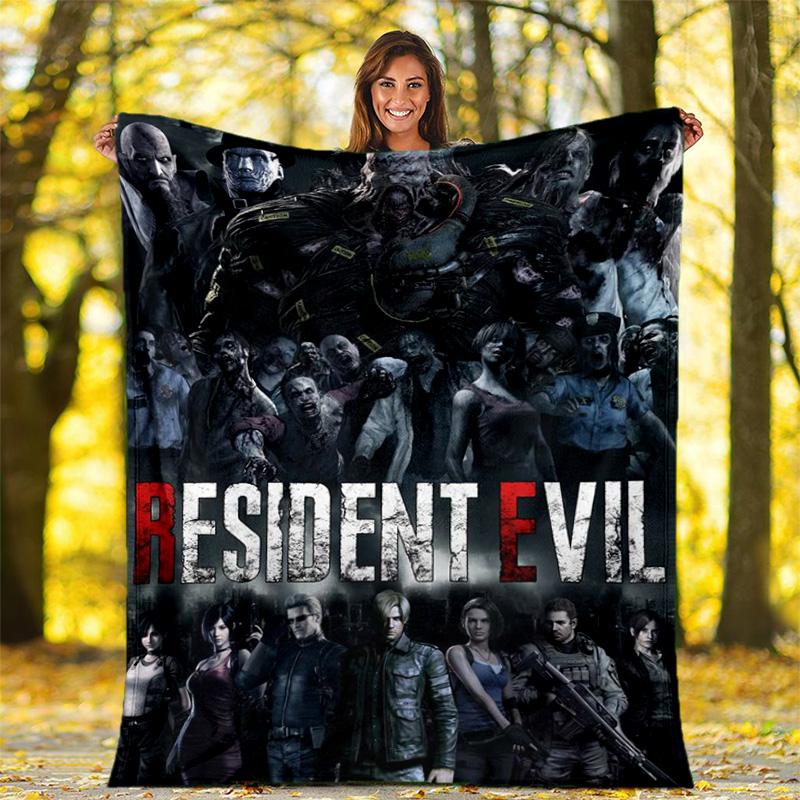 The sci-fi game Resident Evil features the Umbrella Corporation blanket a soft home furnishing nap decoration a warm Sherpa blanket for all seasons U8