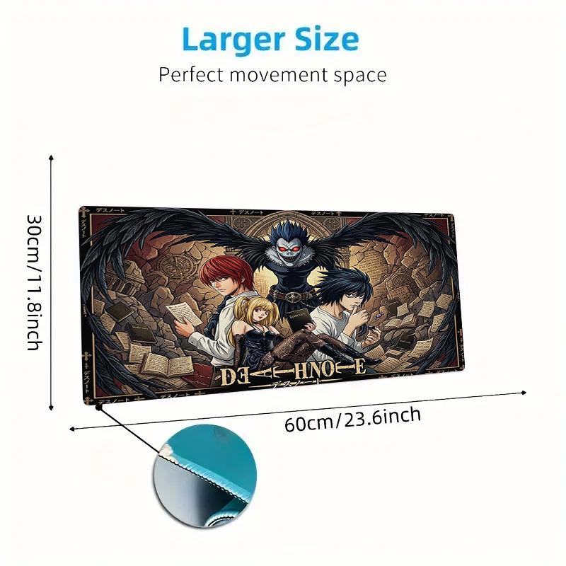 Anime DEATH NOTE Color Mouse Pad Large Gaming Table Cushion Non-slip Laptop Tablet Big Mousepad XXL Mat Mini PC Playmat With Lock Edge