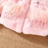 Girls' Winter Cotton-Padded Coat - Thickened Long Sleeve Fuzz Sweater