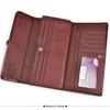 Women Long Wallet Genuine Leather Wallets Red Aligator Pattern Cowhide Purse Three Fold Large Capacity Clutch Wallet Luxury