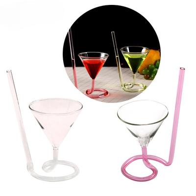 220ml Cocktailglas Kreative Schraube Spirale Stroh Molekül Weinglas Sektkelch Party Bar Trinkgläser Küchengeräte