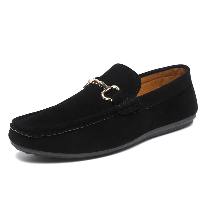 Fashion Fashion Breathable Slip-on Men Casual Shoes Mens Driving Shoes Lightweight Suede Lazy Shoes Male Comfortable Loafers Moccasins